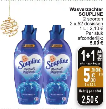 Cora Wasverzachter SOUPLINE 2 x 1,2L aanbieding