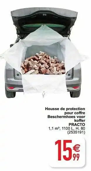 Cora Housse de protection pour coffre beschermhoes voor koffer practo aanbieding
