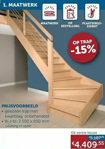 Zelfbouwmarkt Prijsvoorbeeld eik eerste keuze aanbieding