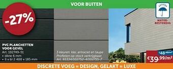 Pvc planchetten voor gevel