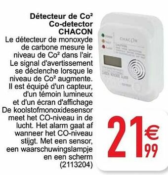 Détecteur de co² co-detector chacon