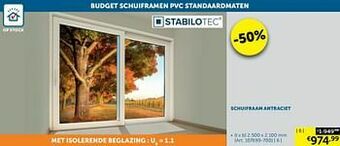 Zelfbouwmarkt Schuifraam antraciet aanbieding