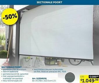 Zelfbouwmarkt Sectionale poort aanbieding