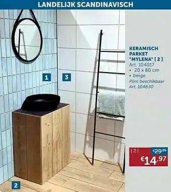 Zelfbouwmarkt Keramisch parket mylena aanbieding