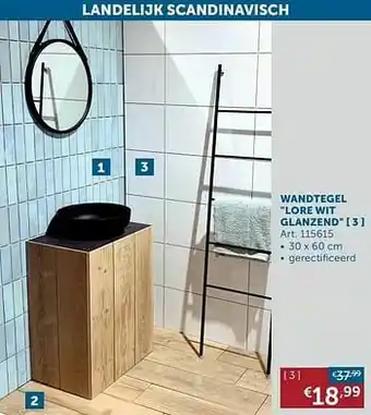 Zelfbouwmarkt Wandtegel lore wit glanzend aanbieding