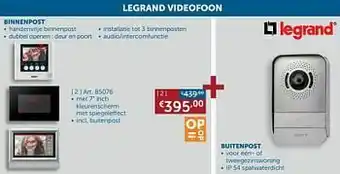 Legrand videofoon met 7 inch kleurenscherm