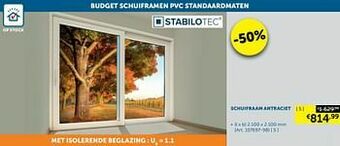 Zelfbouwmarkt Schuifraam antraciet aanbieding