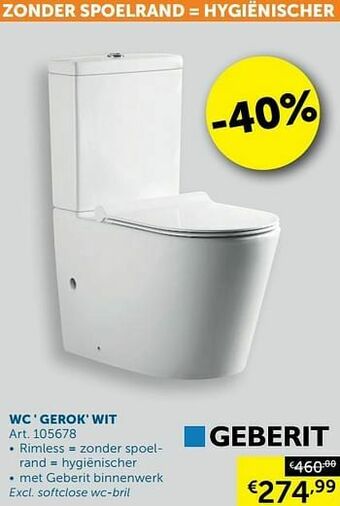 Zelfbouwmarkt Wc gerok wit aanbieding
