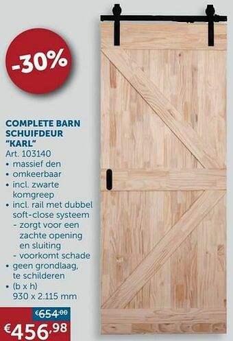 Zelfbouwmarkt Complete barn schuifdeur karl aanbieding