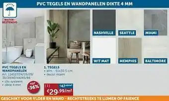 Zelfbouwmarkt Pvc tegels en wandpanelen dikte tegels aanbieding