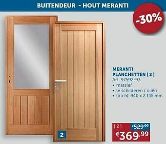 Meranti planchetten