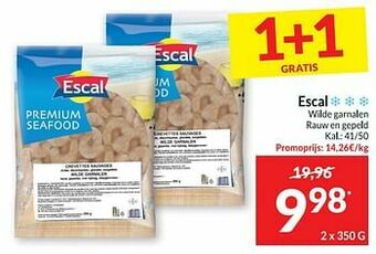 Escal wilde garnalen rauw en gepeld