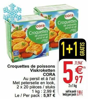 Cora Croquettes de poissons viskroketten cora aanbieding