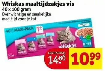 Kruidvat Whiskas maaltijdzakjes vis aanbieding