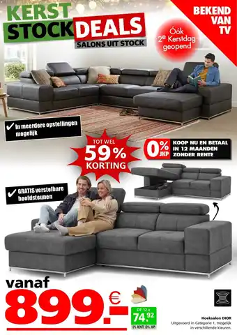Seats and Sofas Hoeksalon DIOR aanbieding