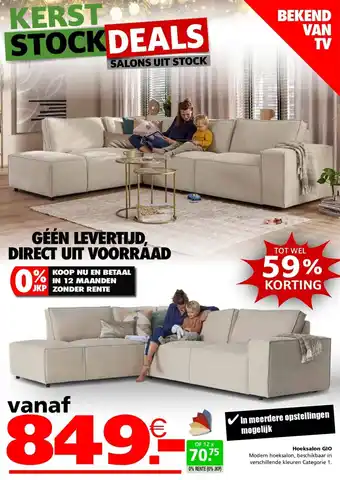 Seats and Sofas Hoeksalon GIO aanbieding