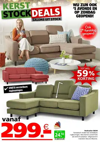 Seats and Sofas Hoeksalon DEAN aanbieding