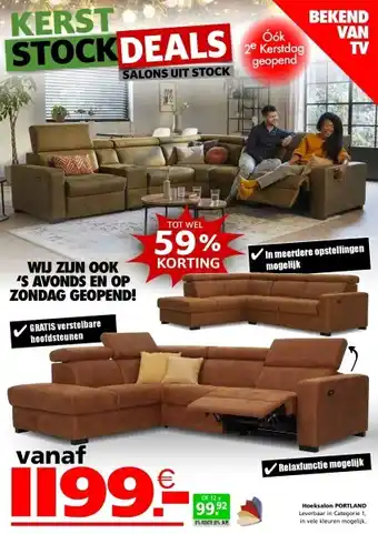 Seats and Sofas Hoeksalon PORTLAND aanbieding