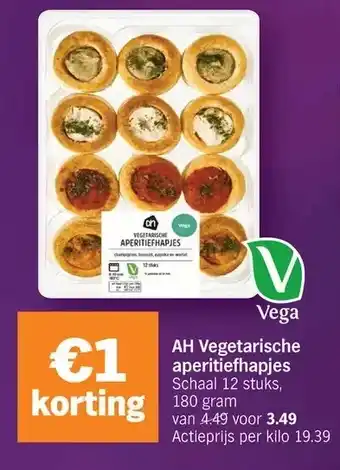 Albert Heijn Ah vegetarische aperitiefhapjes aanbieding