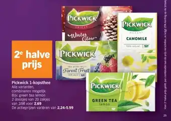 Albert Heijn Pickwick 1-kopsthee aanbieding