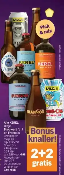 Alle kerel, uiltje, brouwerij 't ij en françois