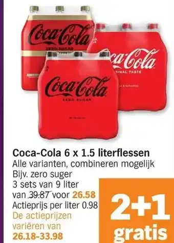 Albert Heijn Coca-cola 6 x 1.5 literflessen aanbieding
