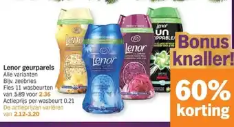 Albert Heijn Lenor geurparels aanbieding