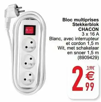 Cora Bloc multiprises stekkerblok chacon aanbieding