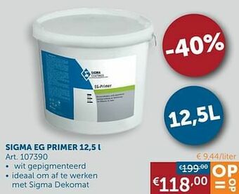 Zelfbouwmarkt Sigma eg primer aanbieding