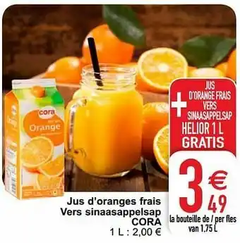 Cora Jus d’oranges frais vers sinaasappelsap cora aanbieding
