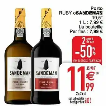 Cora Porto ruby ou sandeman aanbieding