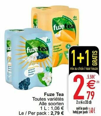 Cora Fuze tea aanbieding