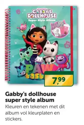 Boekenvoordeel Gabby's dollhouse super style album aanbieding