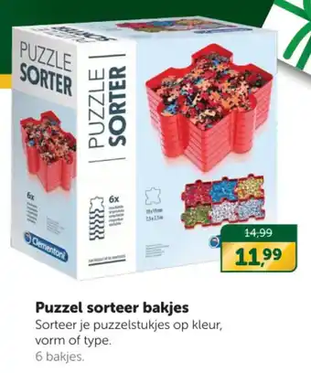 Boekenvoordeel Puzzel sorteer bakjes aanbieding