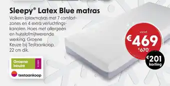 Sleepworld Sleepy Latex Blue matras aanbieding