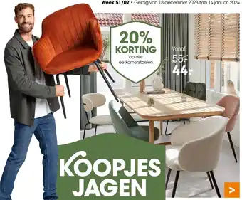 Kwantum Eetkamerstoelen aanbieding