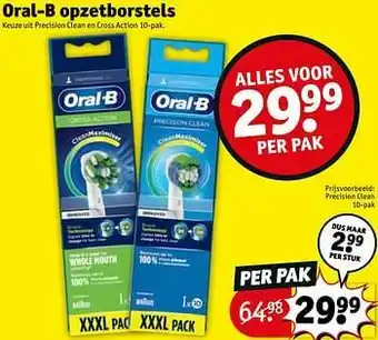 Kruidvat Oral-b opzetborstels precision clean aanbieding