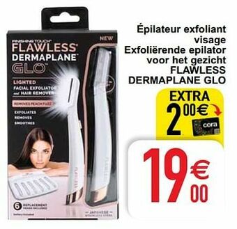 Cora Épilateur exfoliant visage exfoliërende epilator voor het gezicht flawless dermaplane glo aanbieding