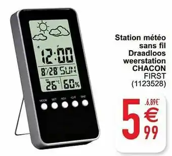 Cora Station météo sans fil draadloos weerstation chacon first aanbieding
