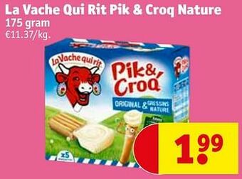 Kruidvat La vache qui rit pik + croq nature aanbieding