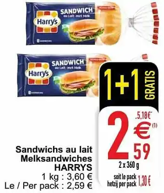 Cora Sandwichs au lait melksandwiches harrys aanbieding