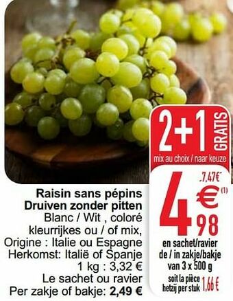 Cora Raisin sans pépins druiven zonder pitten aanbieding