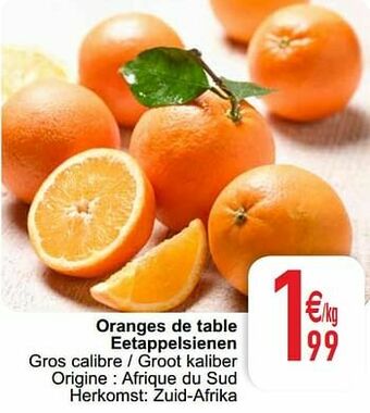 Oranges de table eetappelsienen