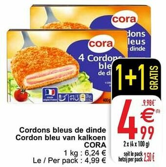 Cora Cordons bleus de dinde cordon bleu van kalkoen cora aanbieding
