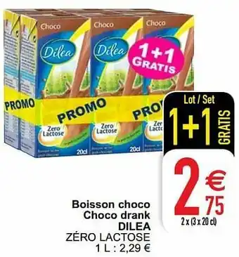 Cora Boisson choco choco drank dilea zéro lactose aanbieding