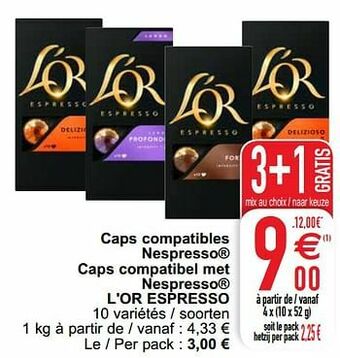 Caps compatibles nespresso caps compatibel met nespresso l`or espresso
