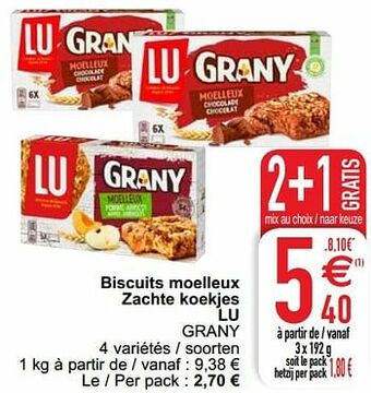 Biscuits moelleux zachte koekjes lu grany
