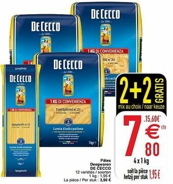 Cora Pâtes deegwaren de cecco aanbieding