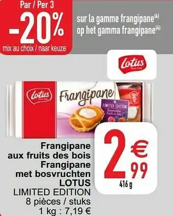 Cora Frangipane aux fruits des bois frangipane met bosvruchten lotus limited edition aanbieding