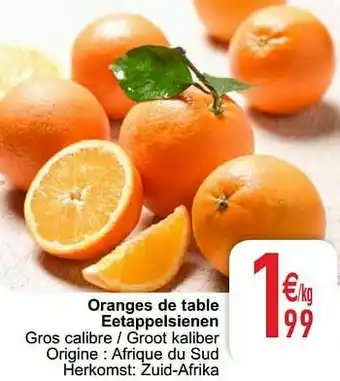 Oranges de table eetappelsienen
